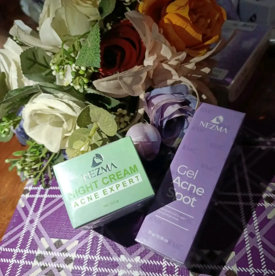 Cream malam Acne & Gel acne sport/ Serum jerawat by Nezma rmv