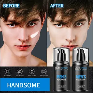 Krim BB Ringan Make Up Pria Exp Panjang 50ml Krim Foundation Pria Tahan Air Memudarkan Bekas Jerawat Pori-Pori Besar Kontrol Minyak /Foundation Wajah Pria 50ml