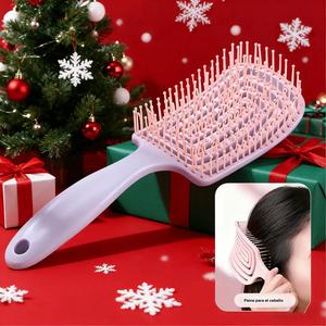 Cepillo de Pelo para Cabello Húmedo y Seco, Peine de Plástico para Cabello Seco, Cepillo Ligero para Estilizar, Masaje Suave en la Cabeza, Apto para Todo Tipo de Cabello