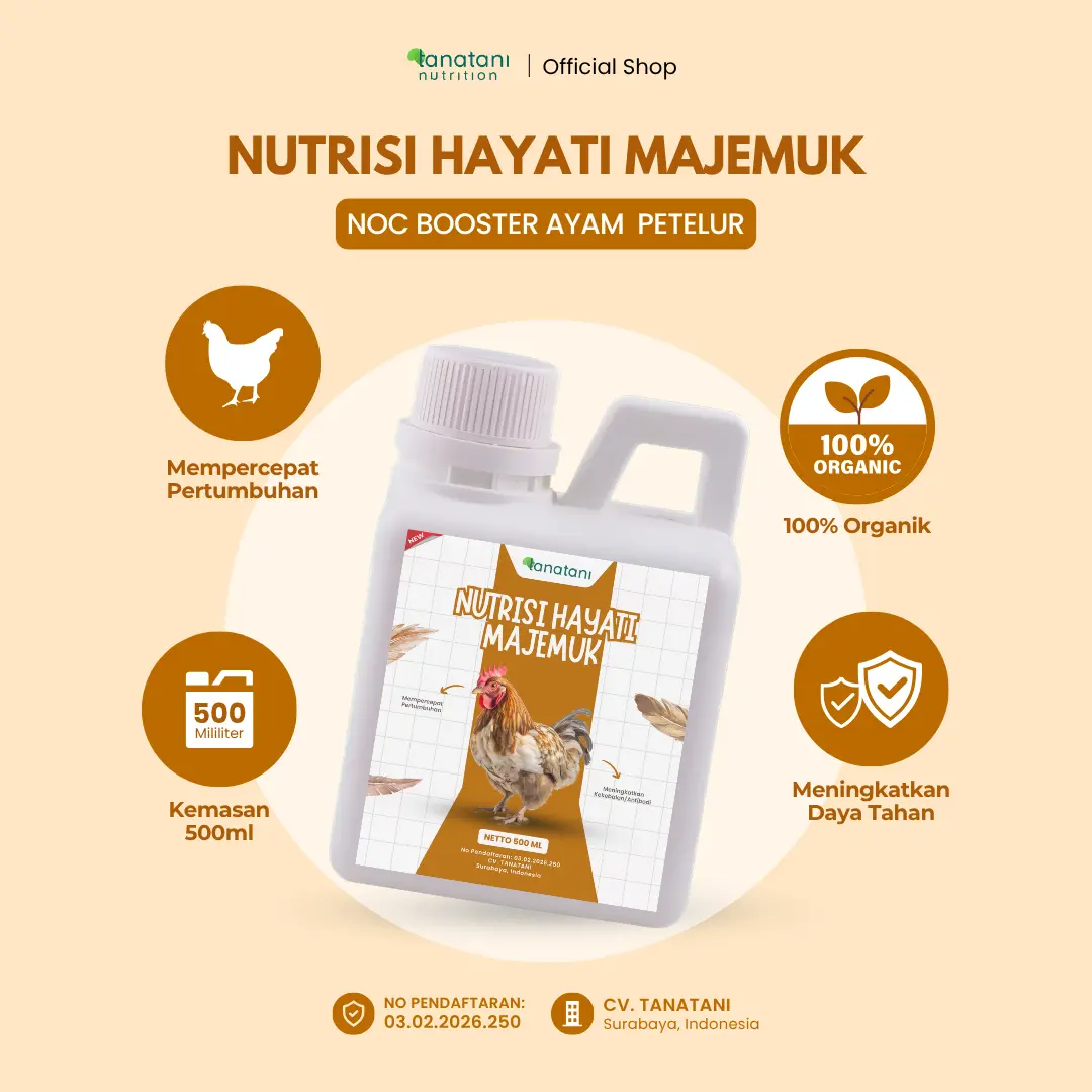 NOC BOOSTER AYAM PETELUR 500ML - Nutrisi Organik Cair Ayam Petelur