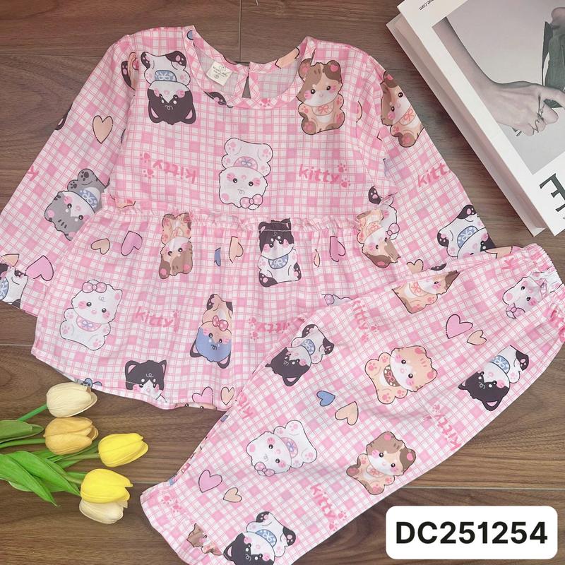  SALE DC251254 Bộ tole dài Mẹ và Bé 10kg-68kg babydoll tay dài quần dài với chất liệu tole lanh loại 1 mềm mát. MinMin Baby 