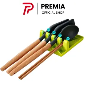 Rak Dapur Tatakan Tutup Panci Spatula Sutil Centong Sendok Sumpit Tempat Tatakan Alat Masak Peralatan Silikon Kitchenware