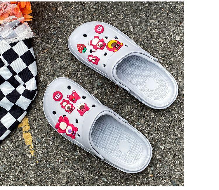 Product Introduction of Shoes Women's Slippers Popular Personalized Thick-Soled Slippers Men's Outerwear 2023 New Baotou Sandals Sandals Beach Shitting Feeling Men's Sandals Slippers 15