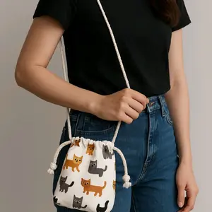 TAS POUCH SERUT MINI MOTIF LUCU  | TEMPAT AKSESORIS & MAKE UP KANVAS