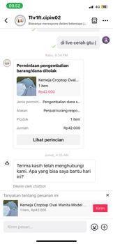 Product Review of ( 1-100 )  Kemeja Croptop Oval Wanita Model Terbaru - Oversize, Atasan, Linen, Baju, Katun, Casual, Dewasa, Cewek, Panjang from M**y 3