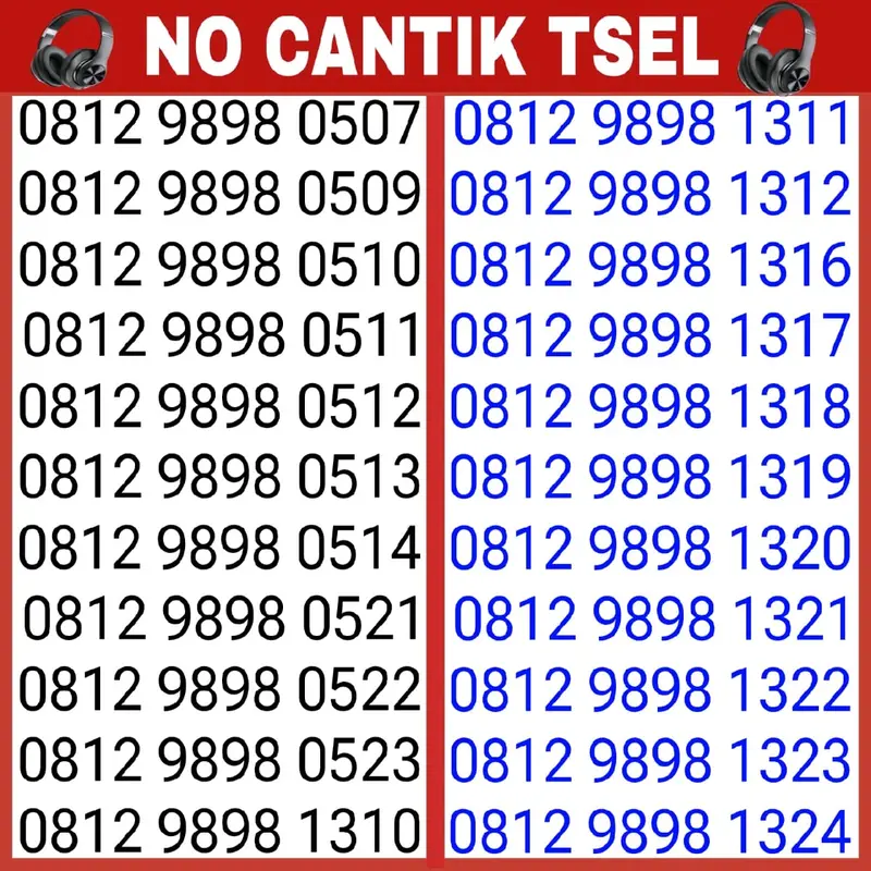 NO CANTIK TELKOSEL - earphone bluetooth dan headphone seri 98 0