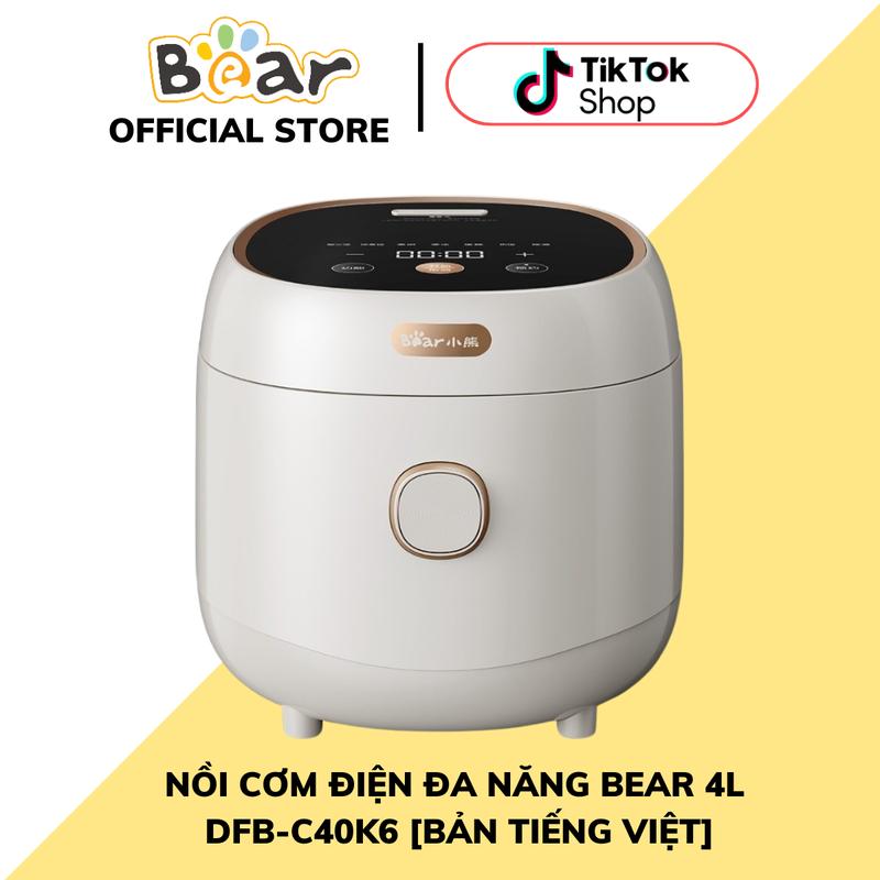 Nồi Cơm Điện Đa Năng Bear RC-4H40E DFB-C40K6 Dung Tích 4L,Công Suất 800W Hỗ Trợ Nấu Cơm Nấu Ăn Nấu Cháo Cơm Gạo Lức Lòng Nồi Chống Dính Giữ Nhiệt Tốt Nấu Cơm Chín Nhanh Bảo Hành 18 Tháng Bản Tiếng Việt