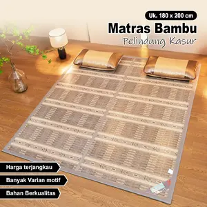 Tikar Lipat Bambu Tikar Bambu Alas Kasur Free Bag Matras Pendingin Termurah Ukuran 180 x 200CM -X2A2