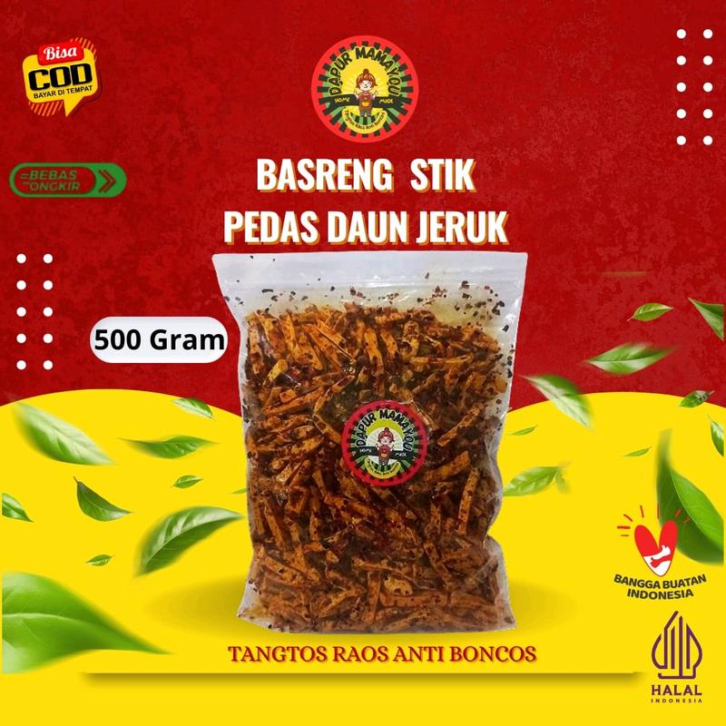 Basreng Stik Pedas Daun Jeruk 500 Gram - 500 Gram Basreng Pedas Daun Jeruk 0