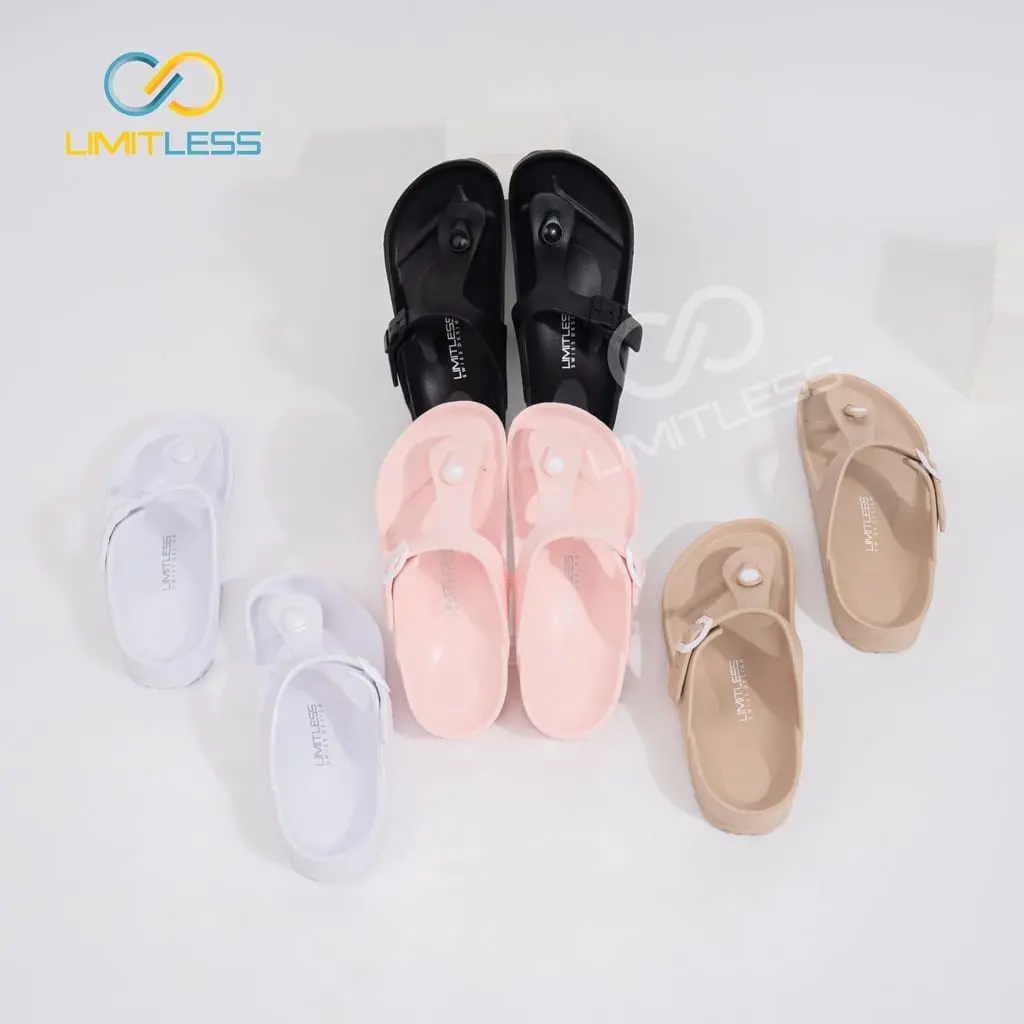 Sandal Wanita Japit Slip On Sendal Cewek Wanita Jepit Tali Strap Korean Style Empuk Anti Selip Murah Sendal Cewe Bahan EVA Karet Ringan
