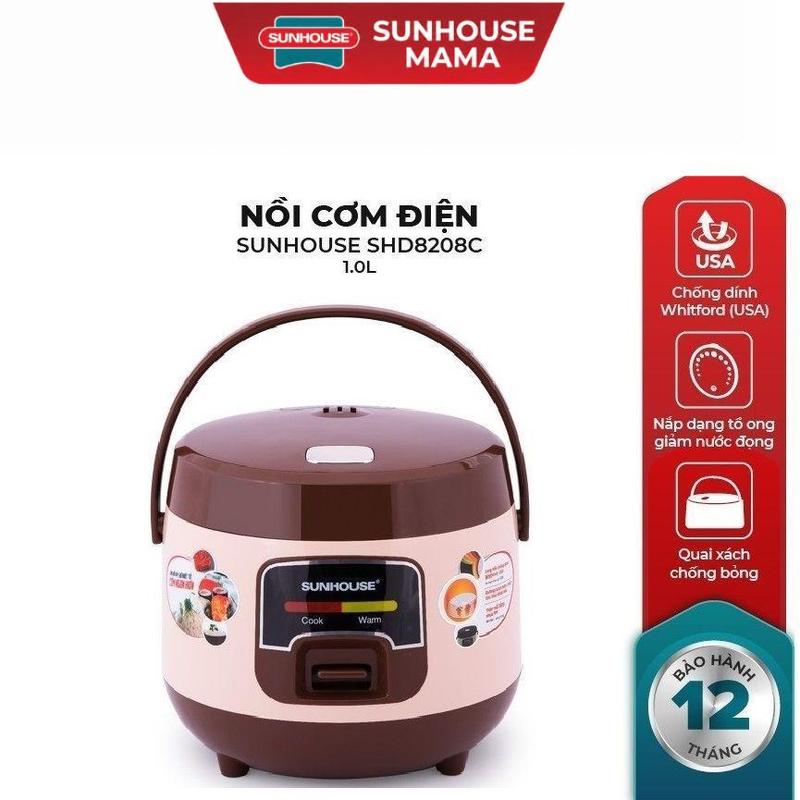 Nồi cơm điện 1L Sunhouse SHD 8208C_Hàng