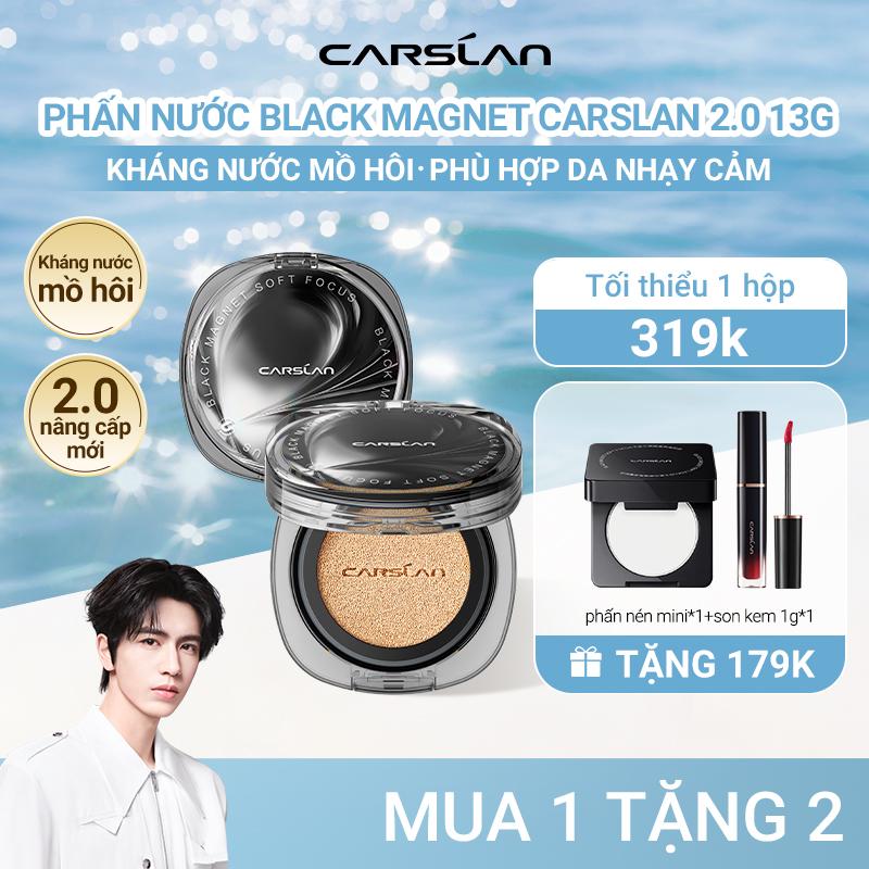 Phấn Nước Black Magnet Carslan 13g Chống nước mồ hôi Phù hợp với da nhạy cảm + Mua 1 tặng 2 phấn nén mini*1 + son kem 1g*1