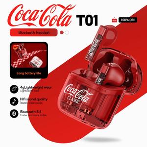 Coca-Cola T01 Tai nghe nhét tai nghe Công nghệ TWS Bluetooth 5.4 Điều khiển cảm ứng Tuổi thọ pin dài có Mic