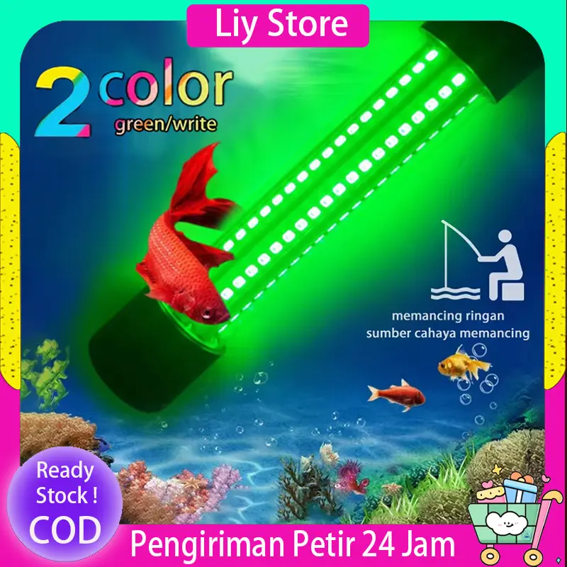 Lampu bawah air Persediaan Menarik Ikan Lampu LED Dalam Air Umpan Ikan Umpan Cahaya untuk Memancing lampu dasar laut lampu klip nelayan lampu celup dasar laut lampu dalam air