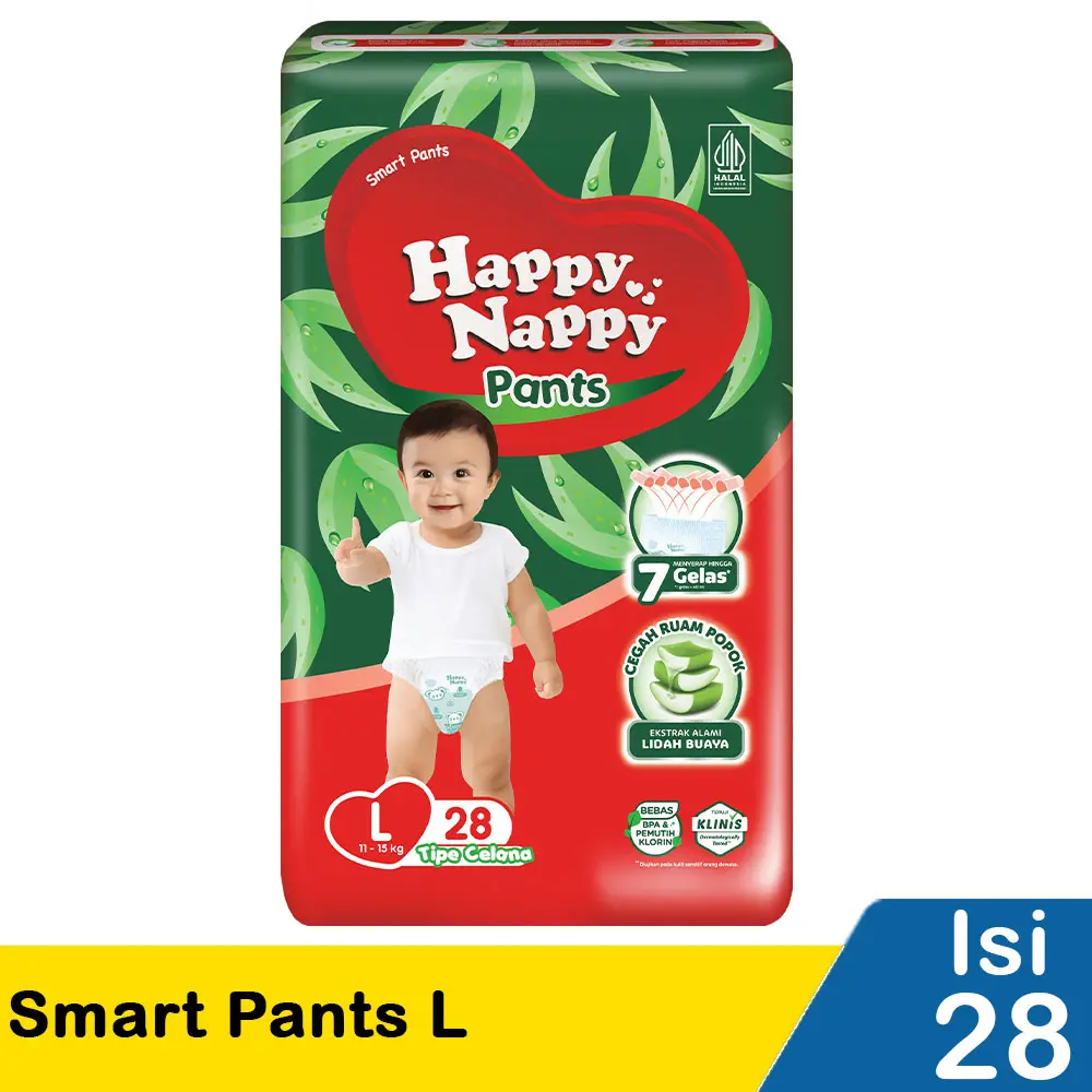 Happy Nappy Pants S40/ M32 [M34]/ L28 [L30]/ XL24 [Xl26] Popok Anak [Celana]