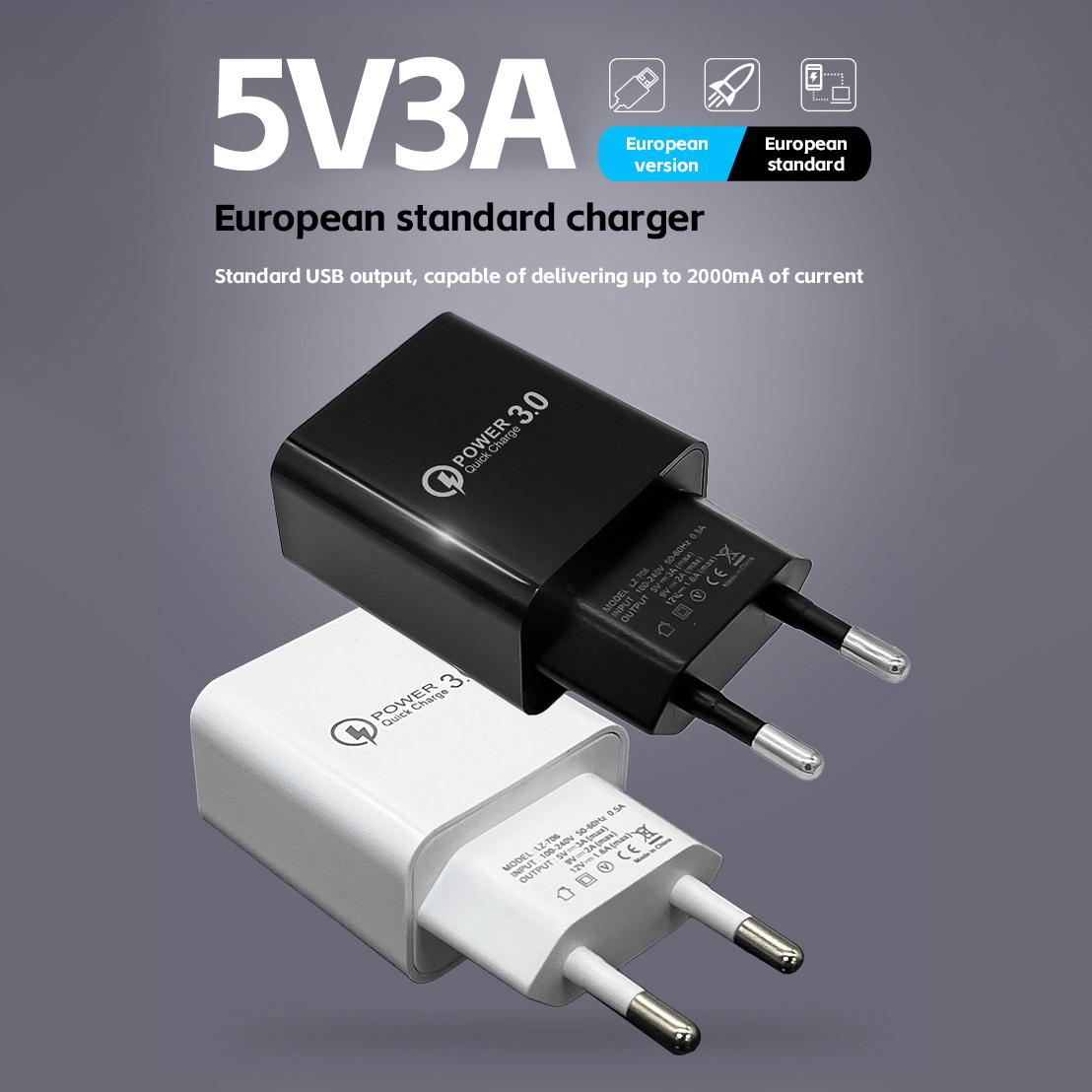 Reabol 5V 3A Fast Charger USB Charger Quick Charge 3.0 Phone Charger for iPhone Samsung EU Plug