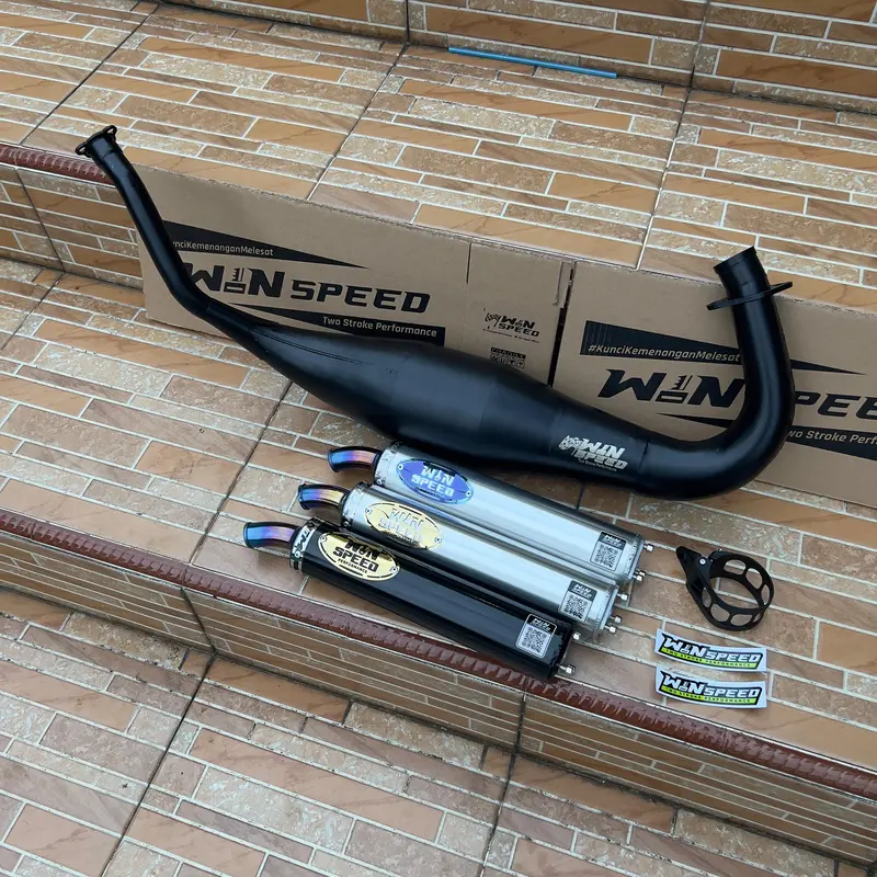 Knalpot Ninja R RR SS Chamber Black Couting Type Kobra Medium Slincer Almanium Logo Stanlis Original Winspeed Performace 0