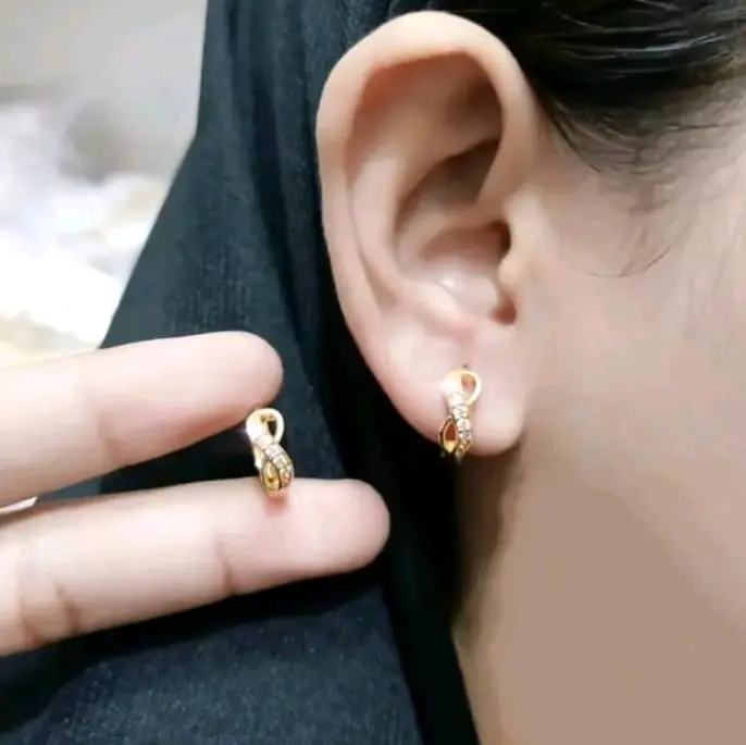 Anting wanita dewasa anting gold lapis emas 24k Perhiasan
