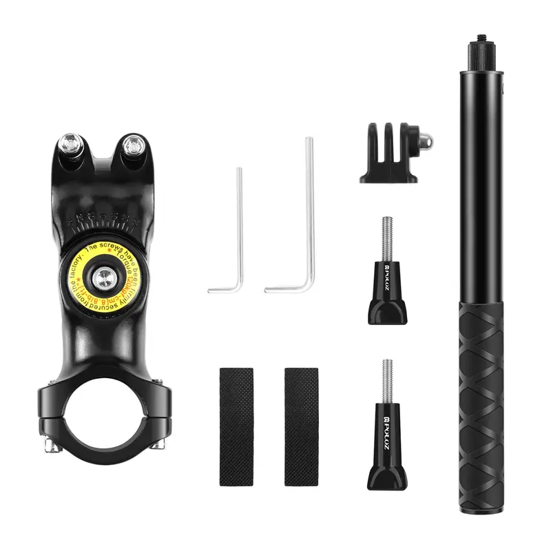 Giá đỡPULUZ cho tay lái xe máy và xe đạp, giá đỡ cố định, giá đỡ camera, bộ chuyển đổi với chân đế Monopod 8