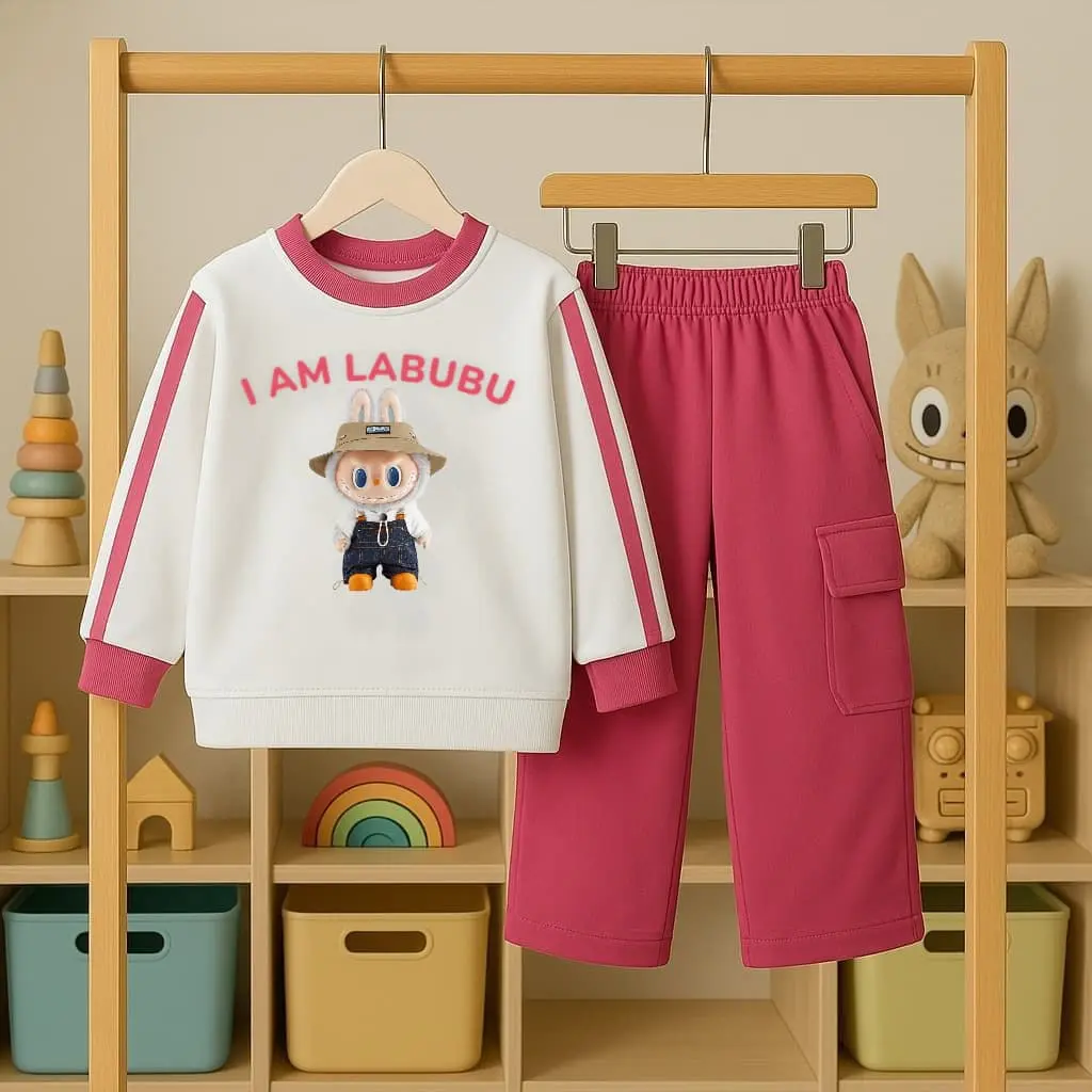 Setelan Anak Perempuan I AM Lengan Panjang USia 3-12 Tahun - Fashion  Suits & Sets Pas Baju set labubu