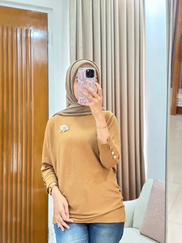 Kanaya Top Blouse Knit Batwing Paket Hemat Atasan Wanita By Razka 1