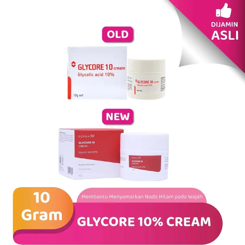 Glycore Krim - Glycore 10% Cream 10 gr - Mencerahkan Kulit Gelap dan Flek Hitam