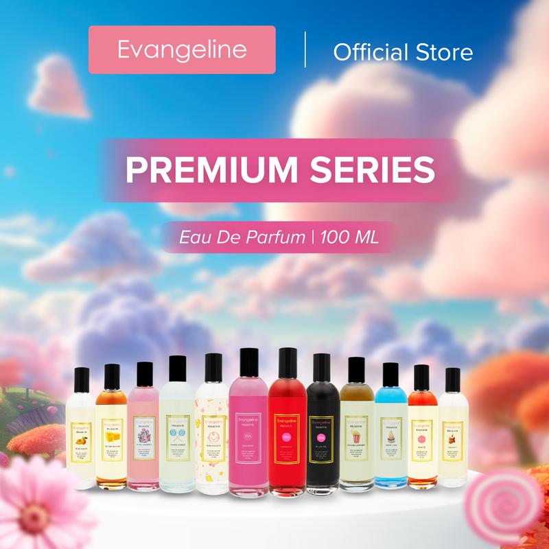 【NEW】Evangeline Premium 100ml | Parfum Wanita Tahan Lama Long Lasting Perfume Tubuh Wangi Peony Peach Lembut 1