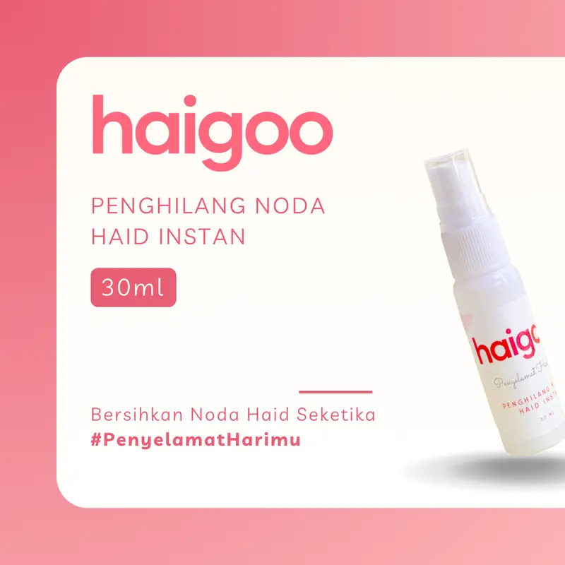 Haigoo Penghilang Noda Haid Instan Pembersih Noda Haid 30 Ml Traveling Size 0