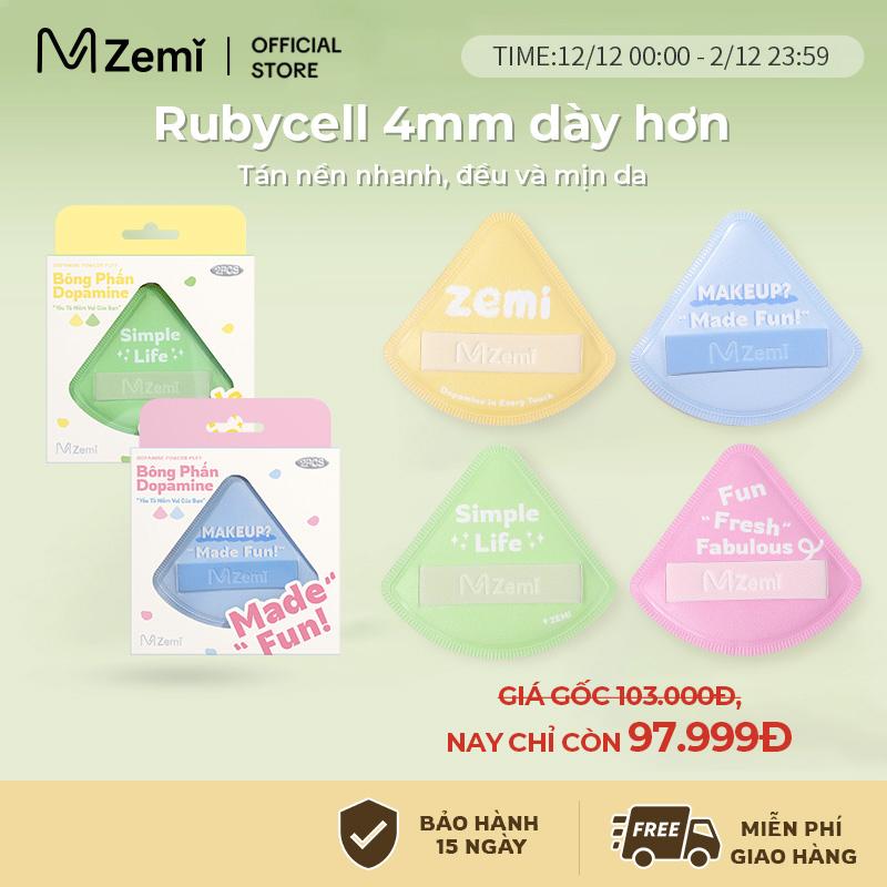  Bông phấn trang điểm ZEMI chất liệu rubycell cho lớp nền và cố định lớp trang điểm mềm mại thân thiện với da dùng được cả khô và ướt kích thước lớn hơn và dày hơn lên lớp nhanh và đều tặng hộp đựng chuyên dùng cho các chuyên gia trang điểm 