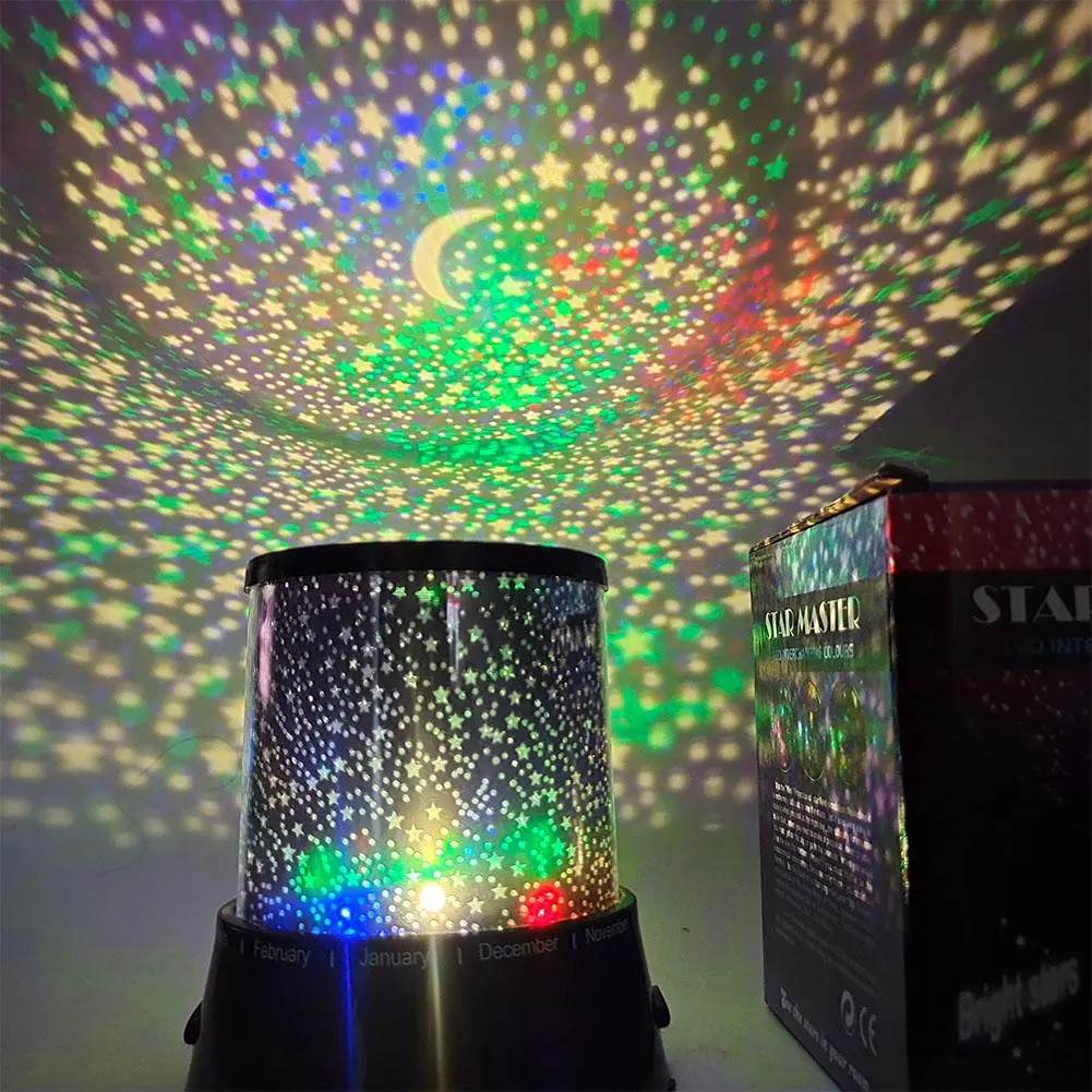 Fantasy Colorful Night LED Lamp Star Master Amazing Starry Sky Projector Lamp Night Light  Living Room Bedroom Bedside Decoration  Indoor Starry Light For Children