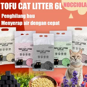 Pasir tofu cat litter Tofu cat litter Pasir tofu kucing Cat litter 6L pasir kucing gumpal wangi