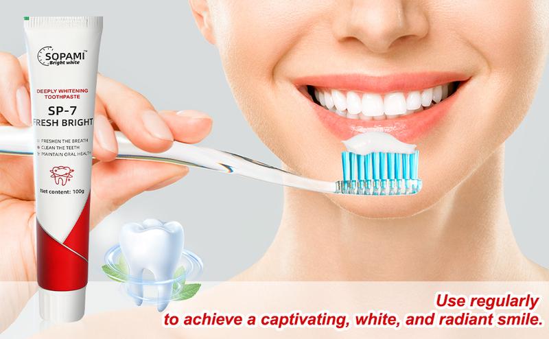 Product Introduction of 【BUY 1 GET 2 FREE】SOPAMI Probiotic SP-7 for Oral Health and Gums, Toothpaste, Inhibits Plaque, Repairs Tooth Enamel, Freshens Breath, Removes Tooth Stains, Suitable for Both Men and Women 3Pcs 1