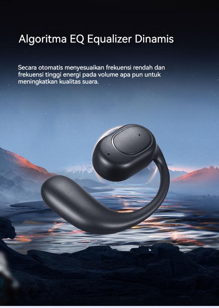 Bluetooth 5.4 Headphone TWS nirkabel telinga hook headphone tulang konduktor bebas tangan pengurangan kebisingan headphone Bluetooth 5.4 Headphone TWS nirkabel telinga hook headphone tulang konduktor bebas tangan pengurangan kebisingan headphone