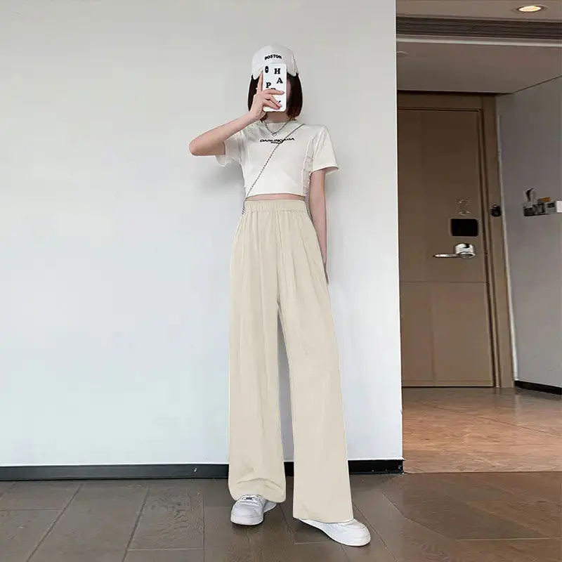 Quần Ống Rộng Thường Ngày MANAMO Chính Hãng Dành Cho Nữ, Nhẹ Mùa Hè, Cạp Cao, Bó Sát, Dáng Rộng Vừa Vặn, Quần Kiểu Yamamoto Lười, Ống Đứng. Women Pants Voi Ong