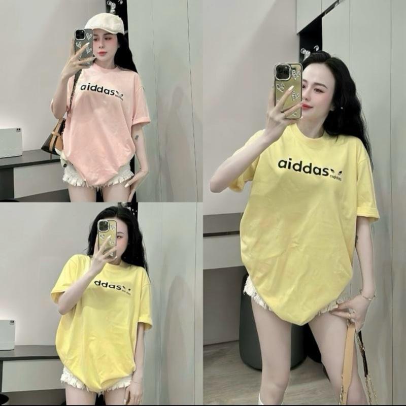 Áo phông hoạ tiết lá aidds chất cotton 2 chiều form nam nữ cổ tròn