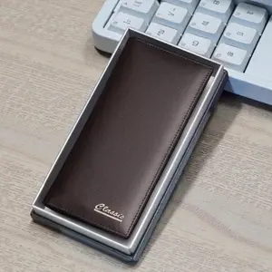 Dompet Pria Kulit Sintetis Classicc Panjang Dompet Pria Wallet