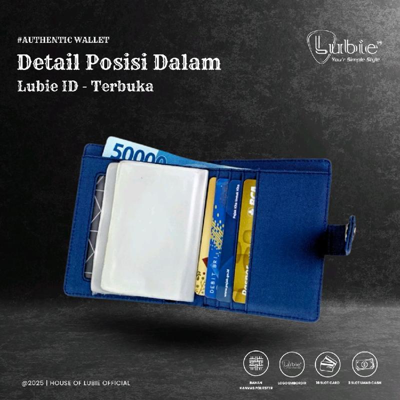 LUBIE Dompet Cewek dompet kanvas bahan premium |  Dompet Kartu Viral | Glory Wanita 3