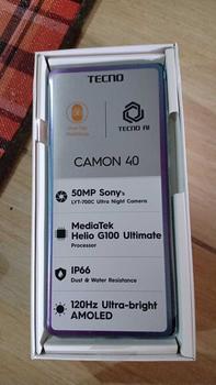 Product Review of [FlashSnap] TECNO CAMON 40 - 8+8GB*/256GB, 50MP Sony + 8MP Ultra Wide Camera, 32MP Front Camera, 120Hz AMOLED, IP66, 5200mAh+45W, Garansi 12+1 Bulan from H**7 2