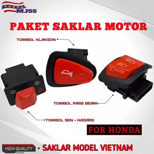 PAKET SAKLAR DIM PASS BEAM SAKLAR SEN HAZARD SAKLAR TOMBOL KLAKSON HONDA MODEL VIETNAM BEAT FI BEAT ESP BEAT DELUXE VARIO OLD SCOOPY SPACY SUPRA X 125 REVO