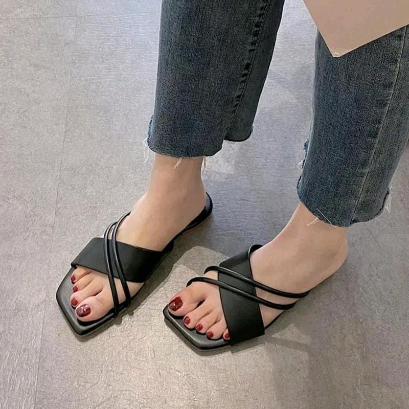 Sendal Teplek Wanita Elita - Sandal Flat Tali Selop Silang Trendy - Shoes 3