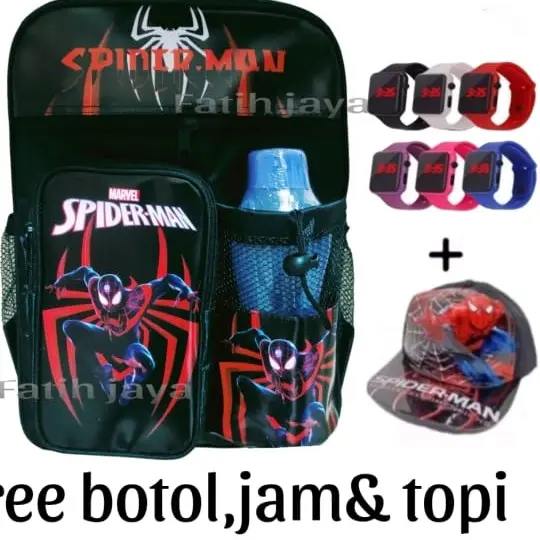 tas anak laki - ransel anak sekolah - tas sekolah sd tk anak cowok - tas anak cowok - tas sd tk anak laki ( free jam,botol & topi) 4