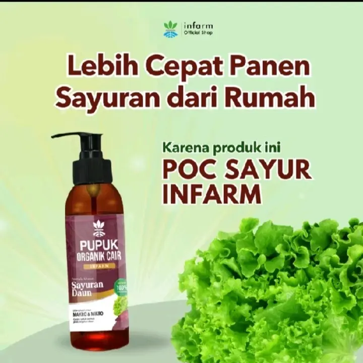 Infarm - Tanaman Daun/Sayur/ Tanaman hias Pupuk Organik 100 ml POC Kompos