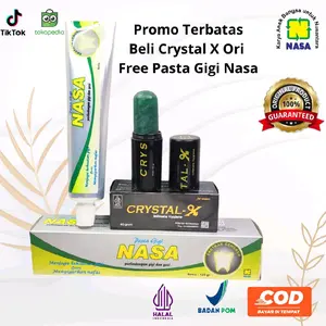 Crystal X NASA 100% Original FREE PASTA GIGI NASA- Feminine Intimate Hygiene 40 gram dari PT NATURAL NUSANTARA Stok Siap Kirim Produk Original