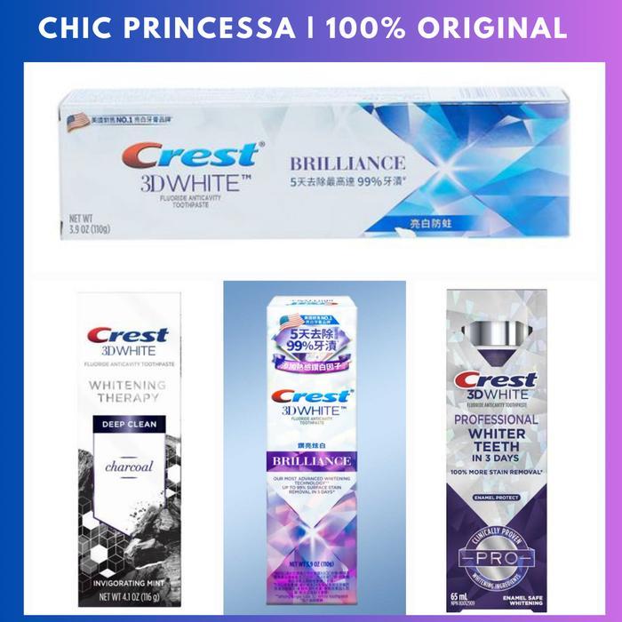 CREST 3D White Brilliance Mesmerizing Mint Whitening Tootaste 116gr - brillianceP110g