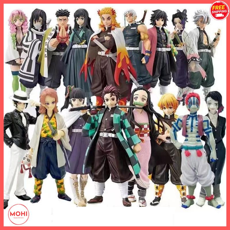  Mô hình Thanh Gươm Diệt Quỷ Kimetsu no Yaiba   Tanjiro áo caro- áo đen Nezuko Zenitsu Inosuke đầu heo- đầu người Rengoku Muichirou Obanai Sanemi Kanao Kanae Mitsuri Giyuu Tengen   Đồ Chơi Toy Anime Decor Sưu tầm 