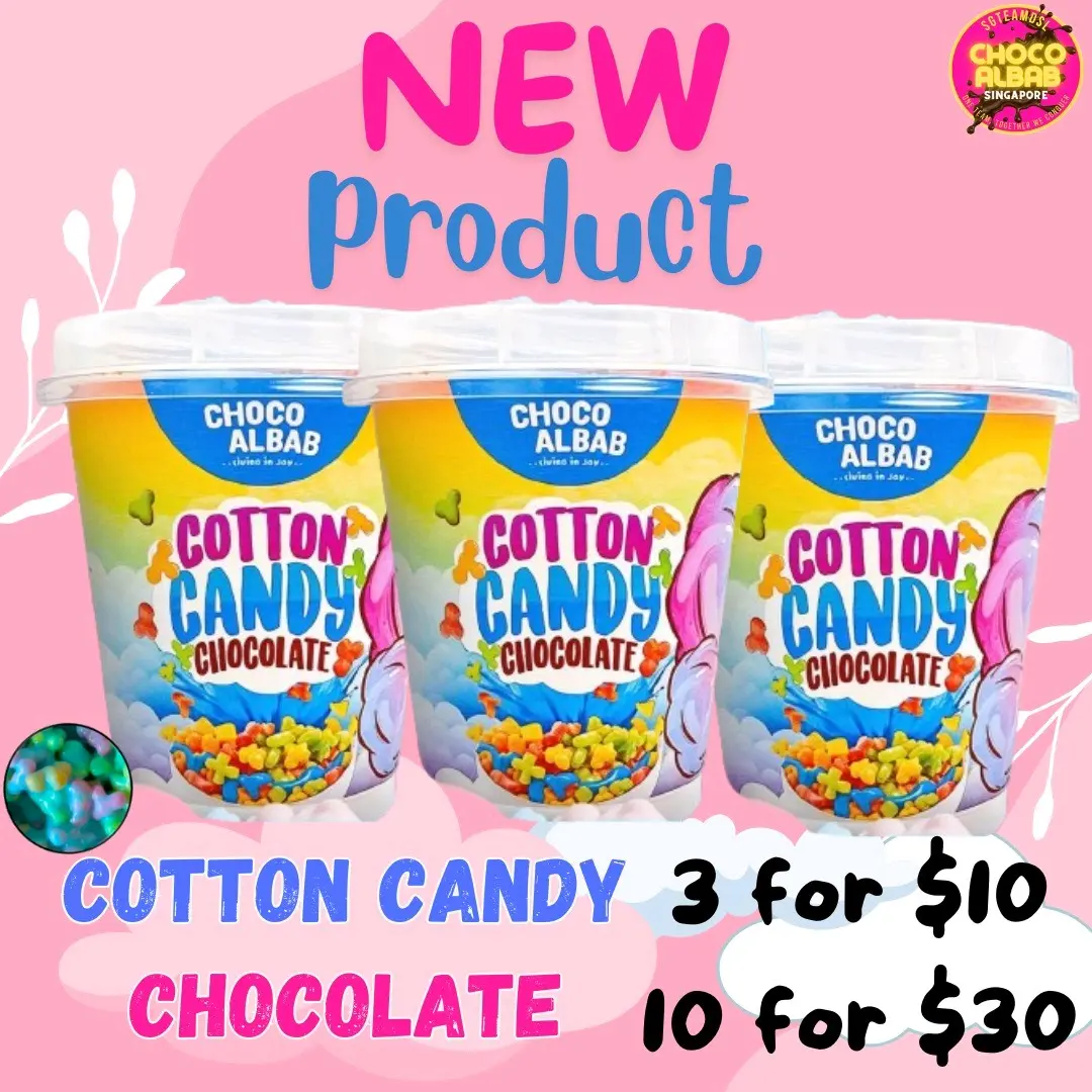 Cotton Candy Chocolate by Choco Albab - viral Snack Bonbon Dessert