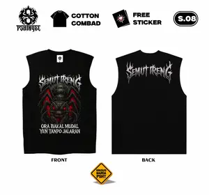 Kaos Singlet Psht Semut Ireng Hukum Karma Harimau Menanti Desain Metal Sh Terate Original PSHTNYEL Terbaru Cotton Combed