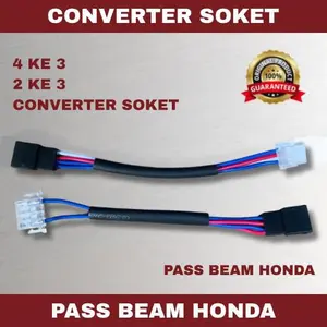 Socket Converter Convert PNP Saklar PassBeam Honda Vario 125 150 Beat Scoopy Spacy 2 ke 3 & 4 ke 3