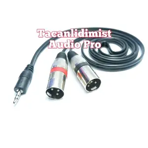Original Kabel Mixer Ke Hp Jack Mini Stereo 3.5mm To 2 Xlr Male Kabel ATN Berkualitas Tinggi Untuk Studio Rekaman Dan Sound System Rumah