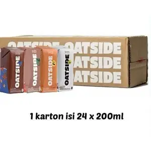 OATSIDE Mini Straw Oat Milk Barista Blend Chocomalt 200ml (24pcs) (Kemasan dengan Sedotan) | Susu Oat